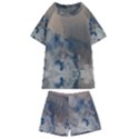 Deep Time Clouds Kids  Swim Tee and Shorts Set View1