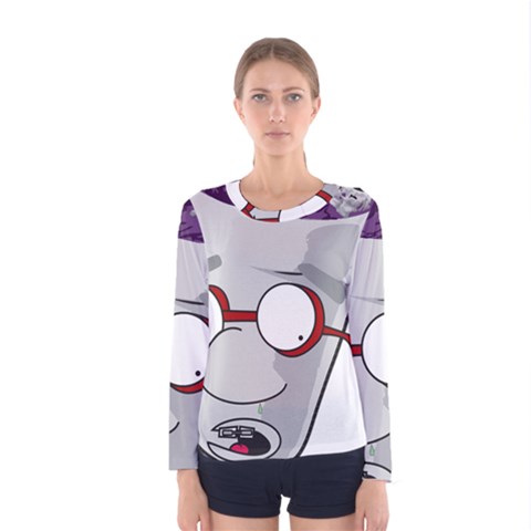 Purple Cup Nerd Women s Long Sleeve Tee by grimelab