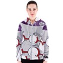 Purple Cup Nerd Women s Zipper Hoodie View1