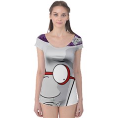 Purple Cup Nerd Boyleg Leotard  by grimelab