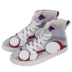 Purple Cup Nerd Men s Hi-top Skate Sneakers by grimelab