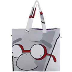 Purple Cup Nerd Canvas Travel Bag