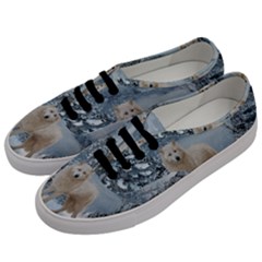 Wonderful Arctic Wolf In The Winter Landscape Men s Classic Low Top Sneakers by FantasyWorld7