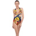 Jules Chéret Halter Front Plunge Swimsuit View1