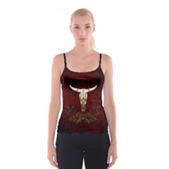 Awesome Cow Skeleton Spaghetti Strap Top by FantasyWorld7