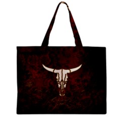 Awesome Cow Skeleton Zipper Mini Tote Bag by FantasyWorld7