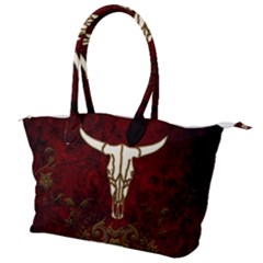 Awesome Cow Skeleton Canvas Shoulder Bag