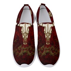 Awesome Cow Skeleton Women s Slip On Sneakers