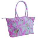 Hot Pink And White Peppermint Twist Flower Petals Canvas Shoulder Bag View2