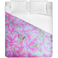 Hot Pink And White Peppermint Twist Flower Petals Duvet Cover (california King Size) by myrubiogarden