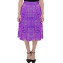 Hot Pink And Purple Abstract Branch Pattern Classic Midi Skirt View1