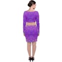 Hot Pink And Purple Abstract Branch Pattern Top and Skirt Sets View2