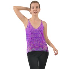 Hot Pink And Purple Abstract Branch Pattern Chiffon Cami by myrubiogarden