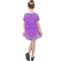 Hot Pink And Purple Abstract Branch Pattern Kids  Simple Cotton Dress View2