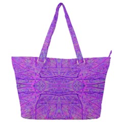 Hot Pink And Purple Abstract Branch Pattern Full Print Shoulder Bag