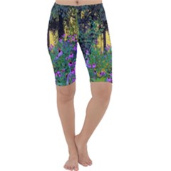 Hazy Morning Sunrise In My Rubio Garden Cropped Leggings  by myrubiogarden