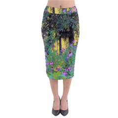 Hazy Morning Sunrise In My Rubio Garden Midi Pencil Skirt by myrubiogarden