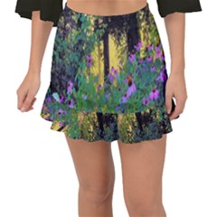 Hazy Morning Sunrise In My Rubio Garden Fishtail Mini Chiffon Skirt by myrubiogarden