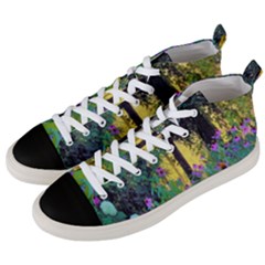 Hazy Morning Sunrise In My Rubio Garden Men s Mid-top Canvas Sneakers by myrubiogarden