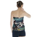 Wonderful Fmermaid With Turtle In The Deep Ocean Strapless Top View2