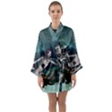 Wonderful Fmermaid With Turtle In The Deep Ocean Long Sleeve Kimono Robe View1