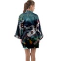 Wonderful Fmermaid With Turtle In The Deep Ocean Long Sleeve Kimono Robe View2