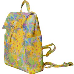 Pretty Yellow And Red Flowers With Turquoise Buckle Everyday Backpack by myrubiogarden