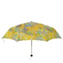 Pretty Yellow And Red Flowers With Turquoise Folding Umbrellas View3