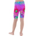 Psychedelic Pink And Red Hibiscus Flower Kids  Mid Length Swim Shorts View2