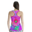 Psychedelic Pink And Red Hibiscus Flower Racer Back Sports Top View2