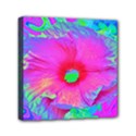 Psychedelic Pink And Red Hibiscus Flower Mini Canvas 6  x 6  (Stretched) View1