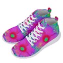 Psychedelic Pink And Red Hibiscus Flower Men s Lightweight High Top Sneakers View2