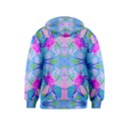 Pink And Purple Dahlia On Blue Pattern Kids  Pullover Hoodie View2