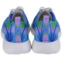 Pink And Purple Dahlia On Blue Pattern Men s Lightweight Sports Shoes View4