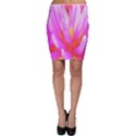 Fiery Hot Pink And Yellow Cactus Dahlia Flower Bodycon Skirt View1