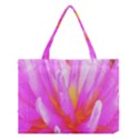 Fiery Hot Pink And Yellow Cactus Dahlia Flower Medium Tote Bag View1