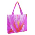 Fiery Hot Pink And Yellow Cactus Dahlia Flower Medium Tote Bag View2