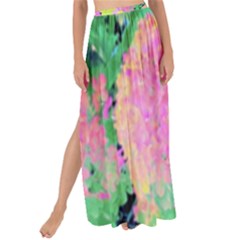 Fluorescent Yellow Smoke Tree With Pink Hydrangea Maxi Chiffon Tie-up Sarong by myrubiogarden