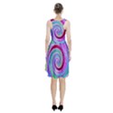 Groovy Abstract Red Swirl On Purple And Pink Racerback Midi Dress View2