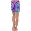 Groovy Abstract Red Swirl On Purple And Pink Kids  Lightweight Velour Capri Yoga Leggings View4