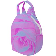 Perfect Hot Pink And Light Blue Rose Detail Travel Backpacks by myrubiogarden