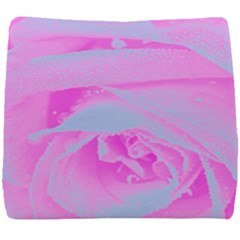 Perfect Hot Pink And Light Blue Rose Detail Seat Cushion by myrubiogarden