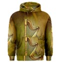 Wonderful Golden Harp On Vintage Background Men s Pullover Hoodie View1