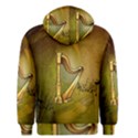 Wonderful Golden Harp On Vintage Background Men s Pullover Hoodie View2