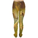 Wonderful Golden Harp On Vintage Background Tights View2