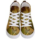 Wonderful Golden Harp On Vintage Background Kid s Hi-Top Skate Sneakers View1