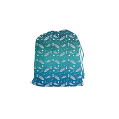 Under The Pea Paisley Pattern Drawstring Pouch (small)