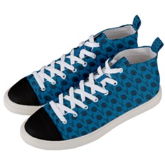 Lion Vs Gazelle Damask Pattern Men s Mid-top Canvas Sneakers