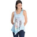 Cute Little Maltese With Flowers Sleeveless Tunic View1