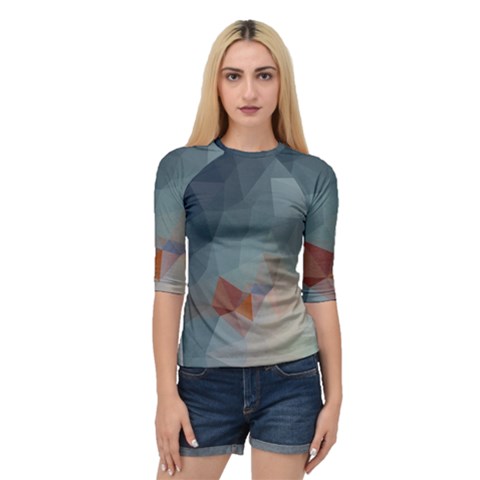 Triangle Geometry Trigonometry Quarter Sleeve Raglan Tee by Mariart